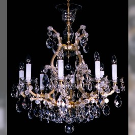 8 flames Maria Theresa crystal chandelier with crystal almonds