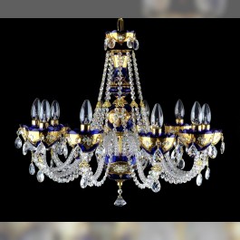 Blue crystal chandelier with Bohemian high enamel