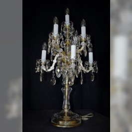 Crystal gold candelabra 9 bulbs