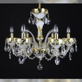 Decorative opal white crystal chandelier