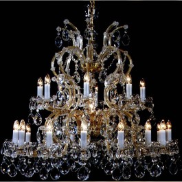 24 flames Maria Theresa crystal chandelier with almonds