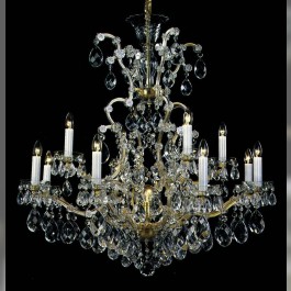 12 flames Maria Theresa crystal chandelier with crystal almonds