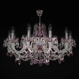 12-arm light purple chandelier
