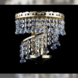 1 Bulb basket Strass crystal wall light  (surface-mount)