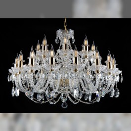 Large Czech crystal chandelier with PK500 hand cut