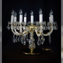 Massive crystal table lamp - crystal decoration on table