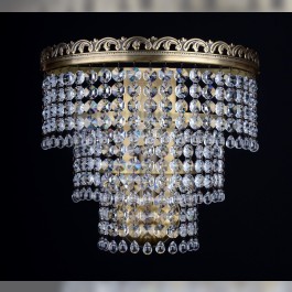 1 Bulb basket Strass crystal wall light ANTIK  (surface-mount)