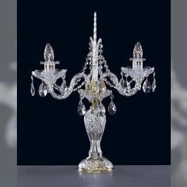 Luxury crystal lamp of hand cut glass