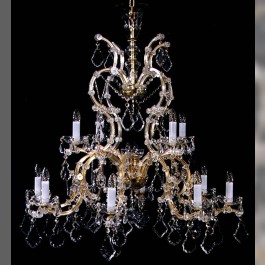 12 flames Maria Theresa crystal chandelier with Pendeloques