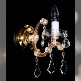 Smaller Theresian wall sconce with cut ornament