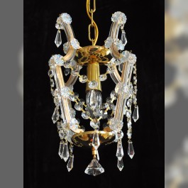 Small  Maria Theresa chandelier with one candle bulb