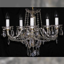5 Arms glass crystal chandelier with Swarovski crystal almonds