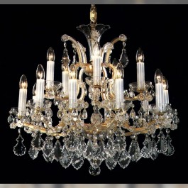 Theresian crystal chandelier with 15 lights for sale