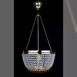 1 bulbs Strass basket crystal chandelier with Topaz drops