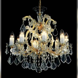 Medium-sized Theresian chandelier with 8 candle bulbs