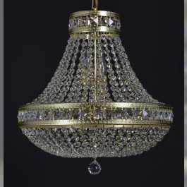 Basket  crystal chandelier with square stones "Crystal pear"