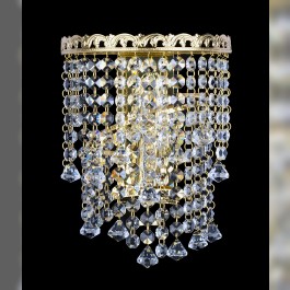 A strass wall lamp with pyramids, suitable for, for example, the staircase of a house, etc.