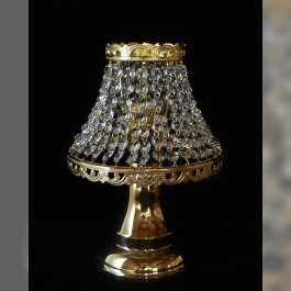 The  1 Bulb gold brass Strass crystal table lamp - gold polished brass
