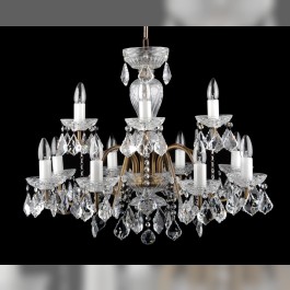 Chandelier with 12 metal arms providing durability to the chandelier
