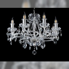 crystal chandelier with twisted glass arms BOHEMIA ART GLASS