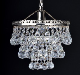 1 Bulb basket crystal chandelier with cut crystal balls