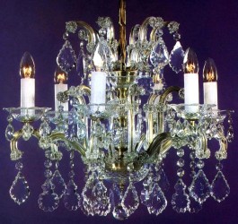 Small Bohemian crystal chandelir in Theresian style