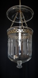 Glass cloche chandelier with glass lid
