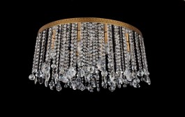 Oval surface-mounted strass chandelier for the lower ceiling