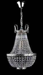 Small strass basket chandelier including suspension