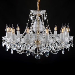 larger Czech crystal chandelier with PK 500 Bohemia crystal cut