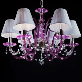 Purple modern crystal chandelier