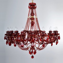 Bright red crystal chandelier chandelier