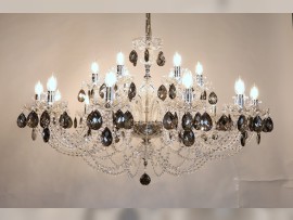 Addition - 18-arm version with silver metal and smoky crystal trimmings