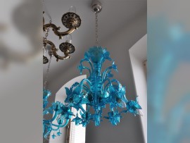 Ocean blue version of this MURANO chandelier.