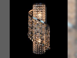 Colorful spiral crystal wall light - lit