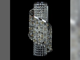 Colorful spiral crystal wall light extinguished
