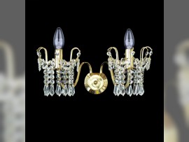 Two-arm wall light with crystal rhinestones forming a set with chandeliers,  36 x 28.2 cm / 2 bulbs, Code N-6250-2-S