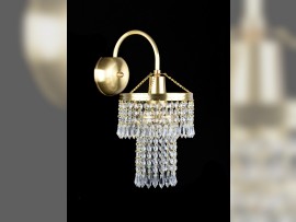 Wall light in the shape of a STRASS basket - matte brass forming a set with chandeliers., 18 x 41 cm / 1 bulb, Code N-7110-1-ZM