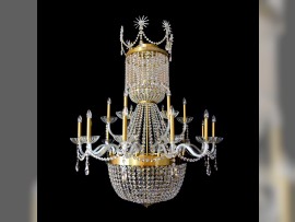 Chandelier light patina, 24 bulbs (polaris)