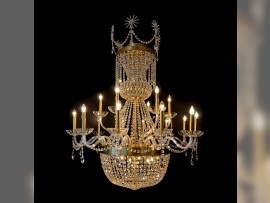Chandelier light patina, 24 bulbs (polaris)