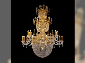 Chandelier light patina, 75  bulbs (polaris)