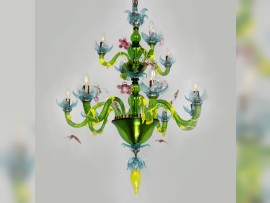Closer detail of the chandelier in the off state