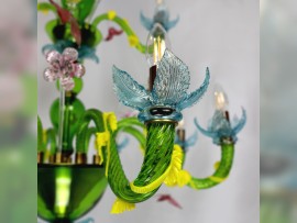 Turquoise petals imitating an iris.