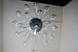 View of a Baccarat chandelier from below