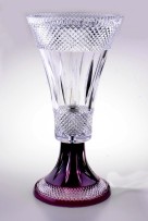 Cut crystal purple crystal table lamp