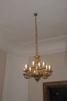 Lighted cast chandelier - view from a distance