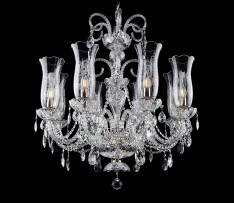 Crystal chandelier with tall vases 2