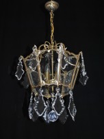 Cast brass lantern with hand cut flat glass 2