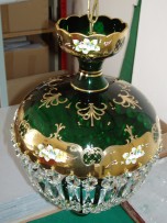 The green basket crystal chandelier - High enamel