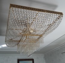 Rectangular chandelier floor plan (frame) of solid brass